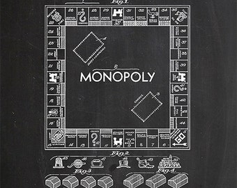 Unique monopoly art related items | Etsy