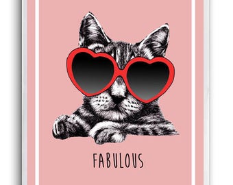Fabulous Feline Good A6 Greetings Card