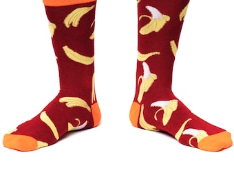 Funky Knit Creative Socks for Guys - Bananas