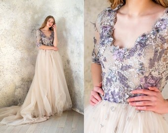 wedding dress,gray, grey wedding dress, nude wedding dress, tulle wedding dress, ivory wedding dress, lace wedding dress, bridal gown v neck