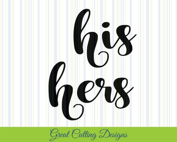 Download His Hers Monogram SVG Cut File SVG DXF cut file dxf Cricut