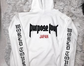 Purpose World Tour Japan Staff Pop Up Hoodie Merch Justin Bieber