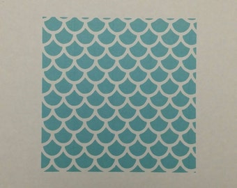 Mermaid Scale Stencil