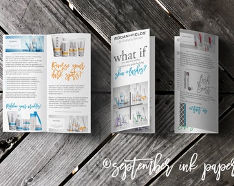Rodan + Fields Regimen + Lash Boost Product Information Marketing Brochure
