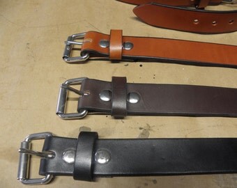 Handmade Leather Belt, 100% Full Grain Genuine Leather, Non-Layered, Hermann Oak English Bridle Leather, Leather Belt Men, Mens Leather Belt