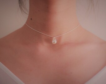 Simple Pearl Choker (5 colors)/ String Choker/ Burgundy Choker/ Violet Choker/ Olive Choker/ White Choker/ Black Choker