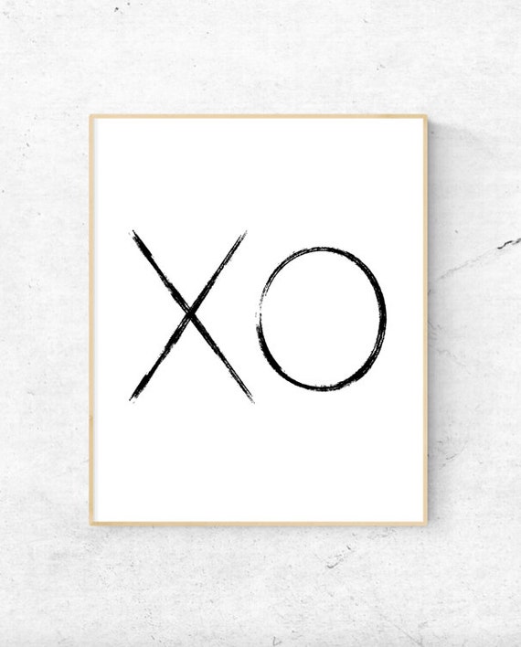 XO Wall Art Print Instant download Home decor wall art
