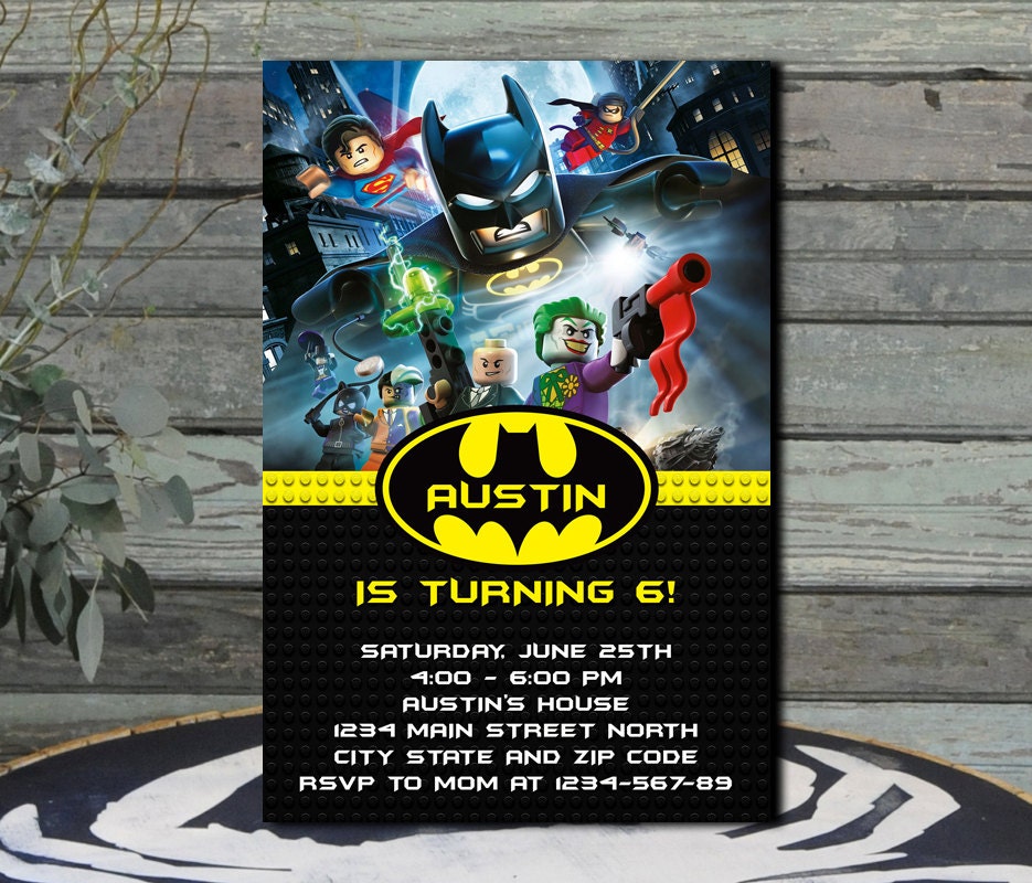 Lego Batman Party Invitations 2