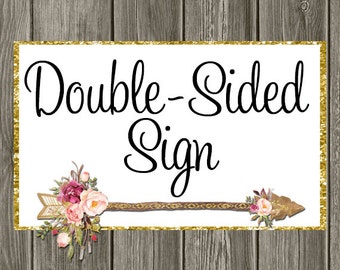 ADD ON - Double-Sided Sign for our Flower Girl and Ring Bearer Ceremony Signs