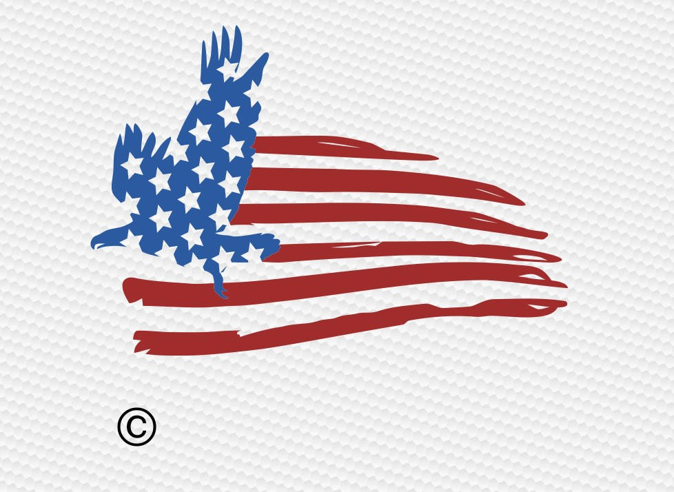 Download American flag eagle SVG Clipart Cut Files Silhouette Cameo Svg