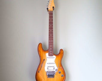 Swamp Ash Chambered Honeyburst F-hole Electric Guitar