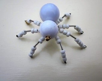 1 All White beaded Spider