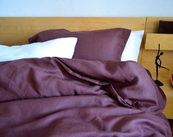 Pure Linen Bedding Set: Seamless Duvet Cover and 2 Pillow Cases. Bedding Linen . Linen Duvet Cover. Queen, King, Twin, Full. 100% Natural