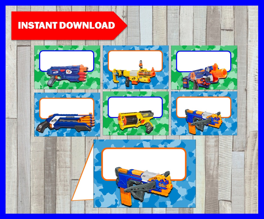 80% OFF SALE Printable Nerf Food labels instant download Nerf