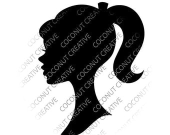 Barbie Silhouette svg dfx jpg jpeg eps layered cut cutting files cricut silhouette die cut decal vinyl