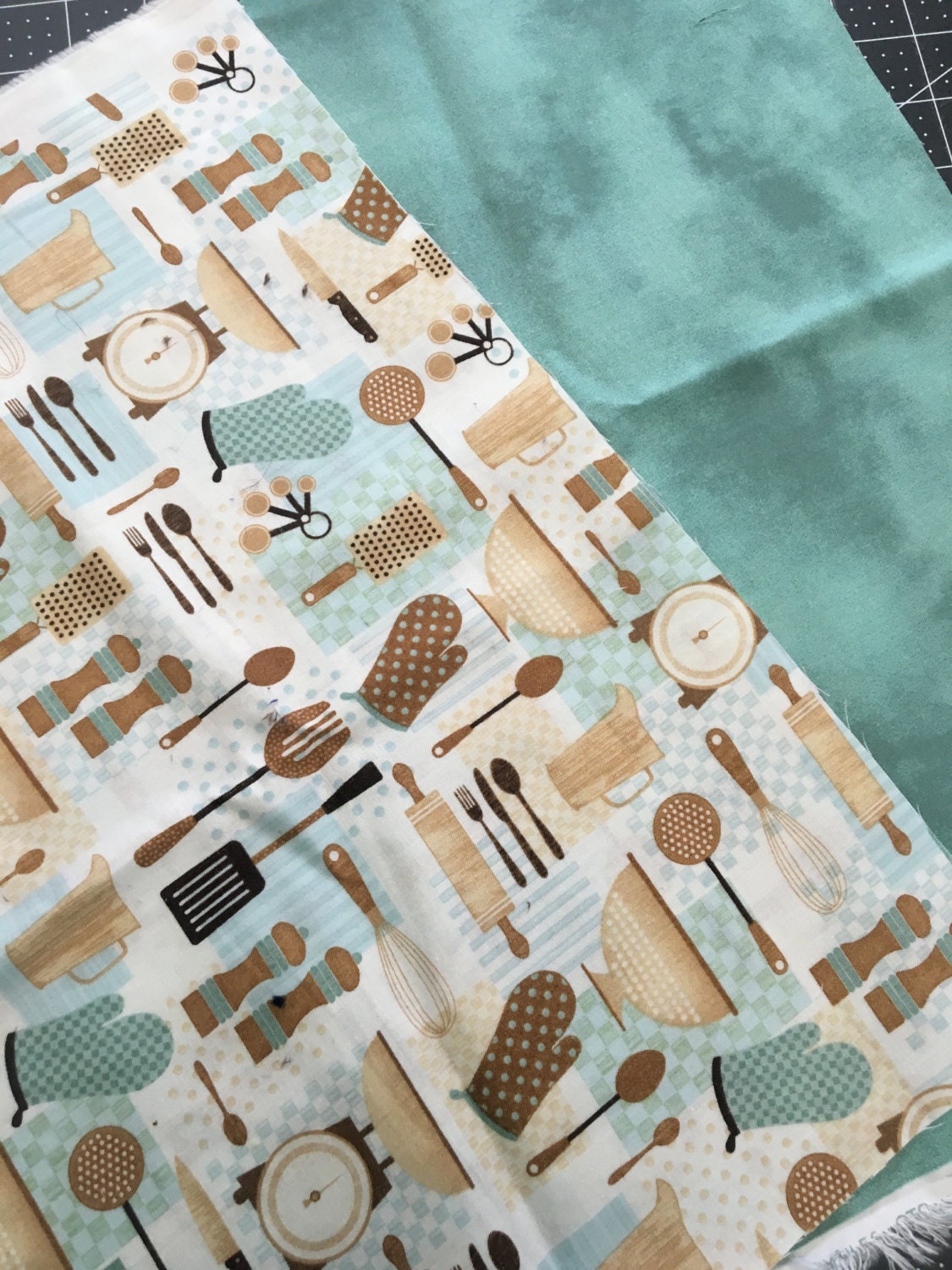 Baking fabrics, Kitchen scrap fabric, fabric scraps, cooking fabrics