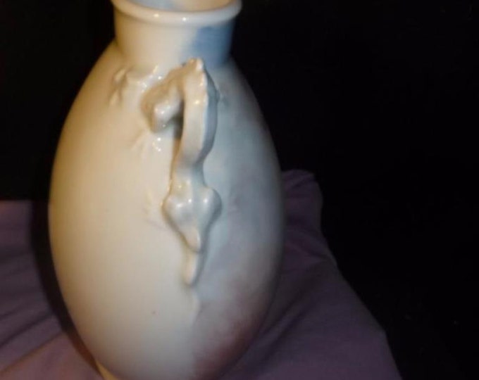 Vintage Giraud Porcelain Limoges Vase With Dragon Handles