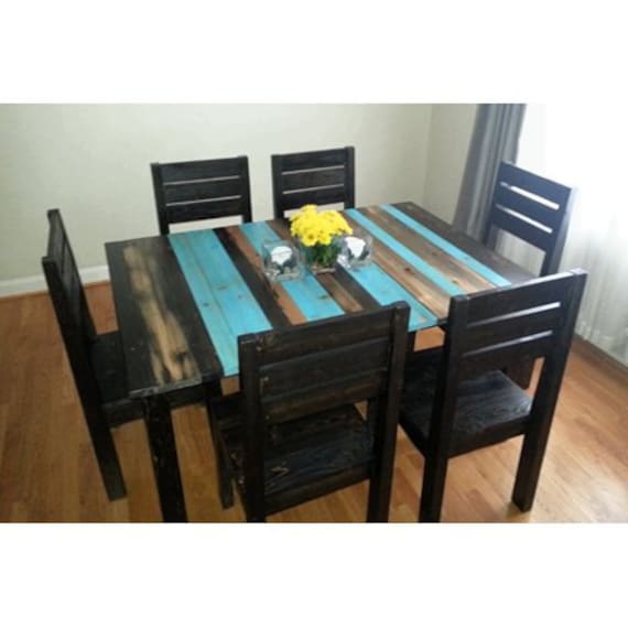 rustic distressed dining room set / rustic kitchen table and rustic distressed dining room set / rustic kitchen table and