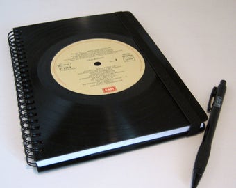 Vintage lined notebook from records DIN A5