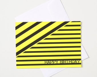 Greeting Card - Fluro / Stripe