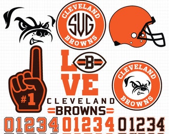 Cleveland Browns- Cuttable Design Files(Svg, Eps,Dxf, Jpg) For Silhouette Studio, Cricut Design Space, Cutting Machines,Instant Download