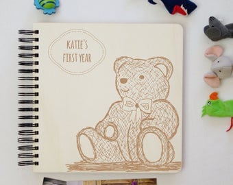Personalized Baby Photo Album, Customize Baby Memory Book, Grandma's Brag Book, New Baby Gift, Baby First Year Journal, Bespoke Baptism Gift