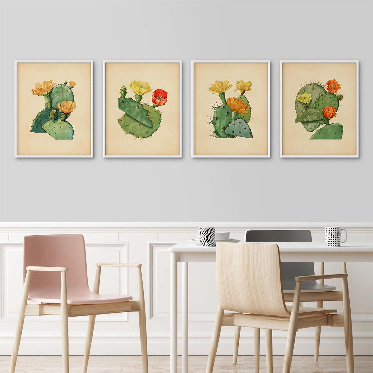 Cactus Prints Set Of 4 Botanical Print Cactus Prints Set Of 4 Botanical Print Posters