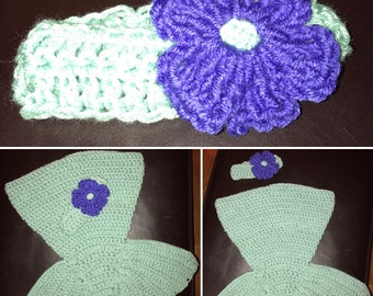 Mermaid crochet photo prop for baby