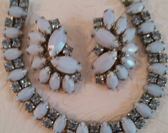 Heavenly Shades of Blue Elegant WEISS Vintage Demi Parure