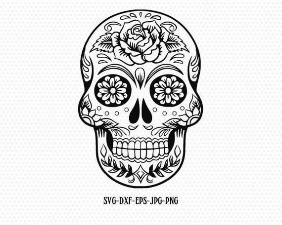 Download Sugar Skull SVG Candy Skull svg DXF Sugar Skulls Clipartfor