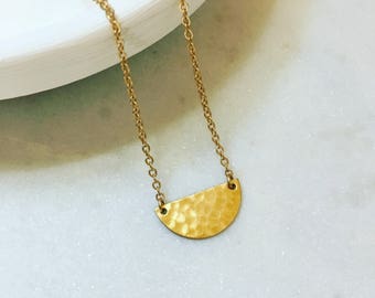 Half Circle Gold Necklace