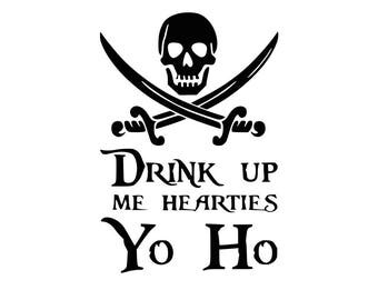 Pirates clipart, Pirate svg, Pirate pirates of the caribbean, Silhouette files, , Eps Dxf Svg Pdf Png cut files, Drink up me hearties