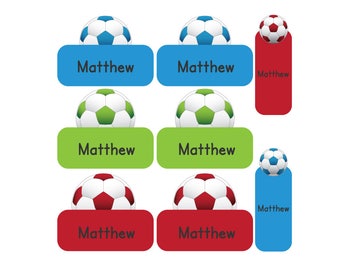 21 Personalized iron on labels, soccer name labels, custom clothing labels, camp labels, laundry safe labels, heat transfer labels, 203