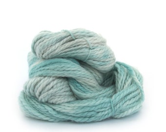 Bulky baby alpaca yarn, hand dyed chunky knitting crochet wool, Perran Yarns, Waterworld, pale turquoise blue, uk seller, yarn skein hank
