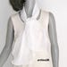 CUSTOM 10" x 48" Natural White Silk Chiffon 10mm + 1 scarf chiffon 8mm pale gray 10" x 48", soft wavy edge