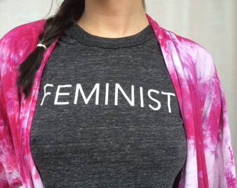 FEMINIST T Shirt, Charcoal Gray, Anna Joyce, Portland, OR