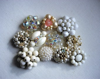 Craft Lot of Various Broken Vintage Beaded Earrings