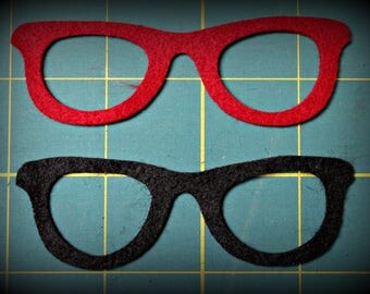 Die cut Glasses Frames Felt, Cardstock, Fabric