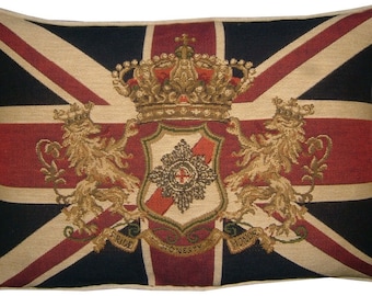Union Jack Pride Honour Honesty Tapestry Cushion Pillow Cover