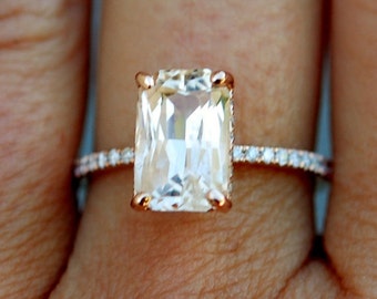 champagne engagement ring 14k rose gold diamond engagement ring 303ct cushion champagne sapphire ring - Wedding Rings Toronto champagne engagement ring 14k rose gold diamond engagement ring 303ct cushion champagne sapphire ring - Wedding Rings Toronto