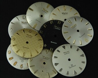 Vintage Antique Watch Dials Steampunk Faces Parts Altered Art Industrial O 78