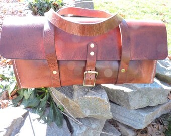 Keystone Tool Bag #2 / Mechanics Bag/ Water Buffalo Bag / Handcrafted / Leather Tote / Leather Bag / Minimalist Leather carrier