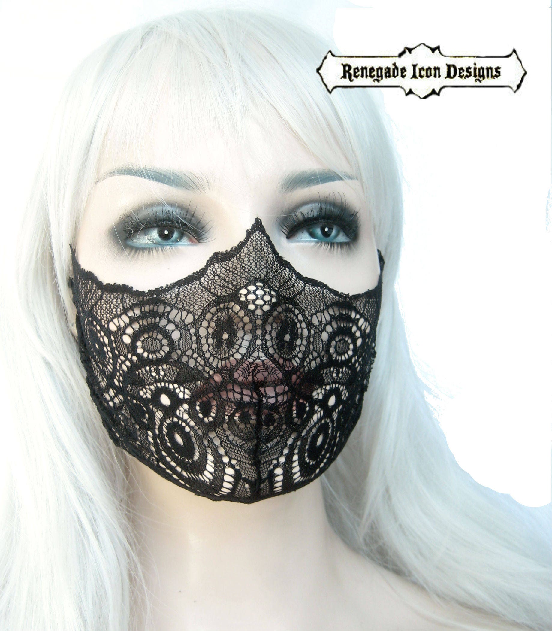 Black Lace Mask Lace Mask Lingerie Fetishfantasy 8947