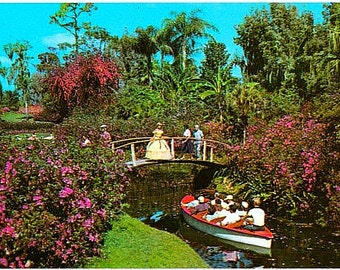 Vintage Florida Postcard - The Boat Cruise at Cypress Gardens (Unused)