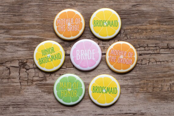 Citrus Wedding Pins