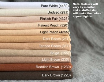 Swiss Waldorf Doll making skin Fabric - Heavy Weight Single Jersey - 1/2 meter cut - Laib Yala
