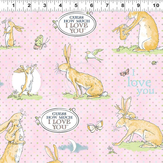 Guess How Much I Love You 3 Fabric Mommy and Baby Bunny Rabbit