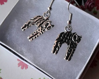 Cat Earrings,Tabby Cat Earrings,House Cat,Pets