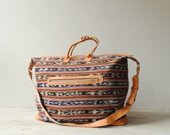 Vintage Weekender Bag, Boho Bag, Tapestry Bag, Carpet Bag
