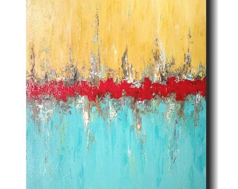 Original Large Abstract painting - 24 X 36 -by Artist JMJartstudio- rise above-Wall art -Oil painting - Textured personlized